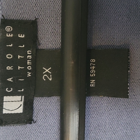 Carole Little size 2X black and purple cardigan - Picture 4 of 4